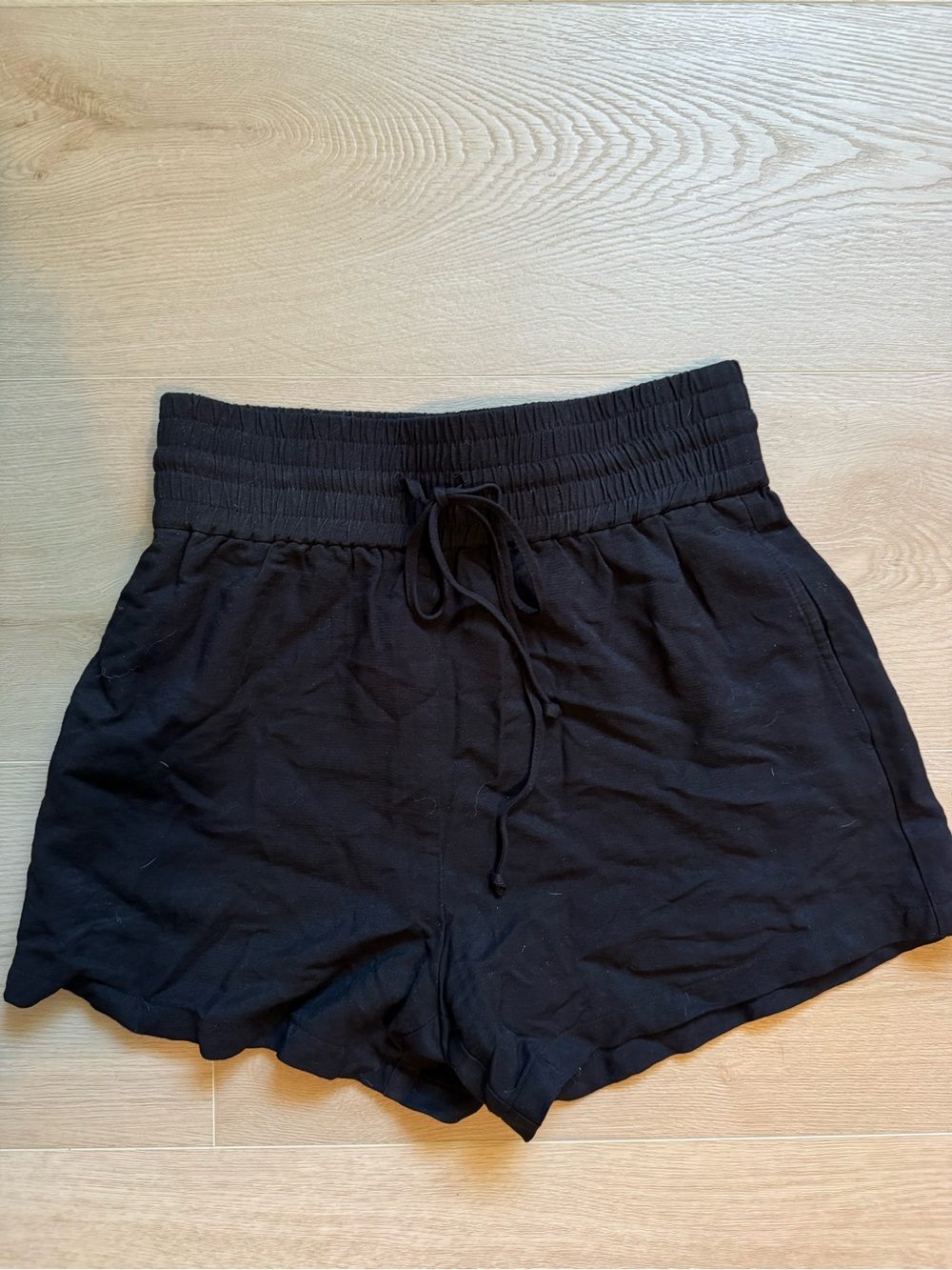 Black Women's Athletic Drawstring Shorts